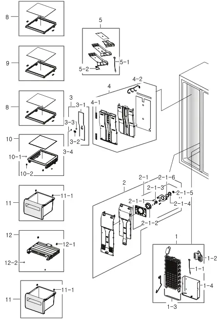 SAMSUNG RSG5DUPN1 XSA Fridge