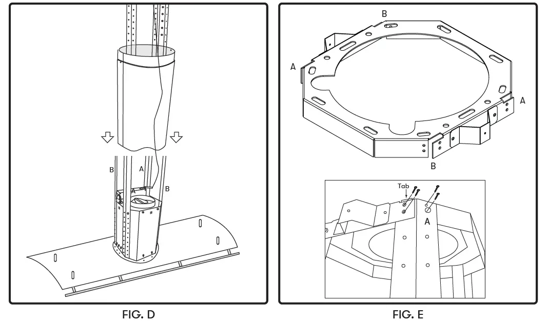 ZEPHYR CTP-E36CSX Trapeze 36 Inch Shell Only Island Mount Range Hood FIG (18)