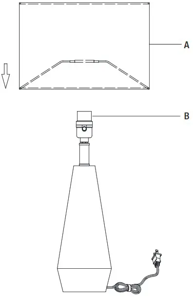 HAMPTON BAY HDP15307 Keswick Table Lamp - Assembly 3