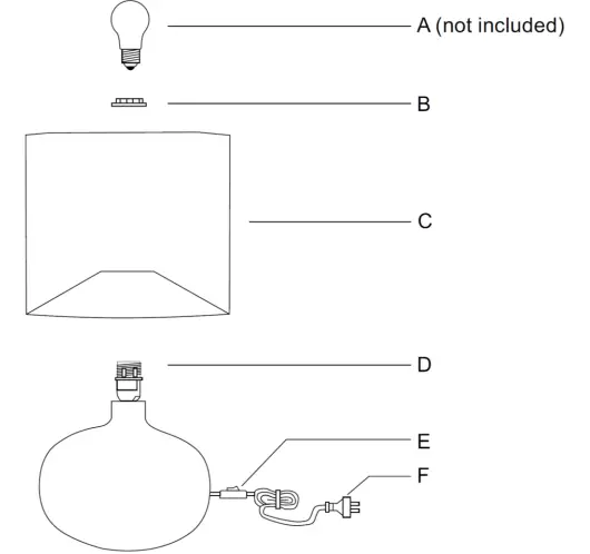 Lucci decor 271606 Mietta 1 Light Table Lamp-1