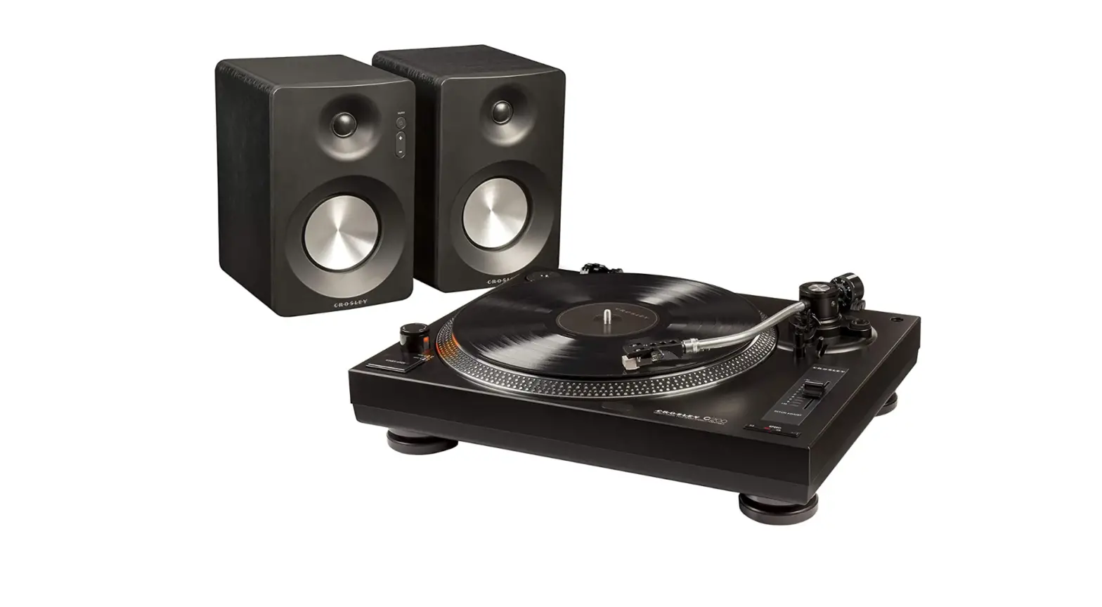 Crosley K200a-bk Direct-drive Turntable Stereo System With Bluetooth Speakers User Manual