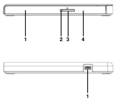 LG GP57ES40 External Ultra Portable Slim DVD RW Black Silver - Figure 2