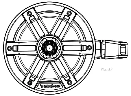 Rockford Fosgate MOWL-65MB Element Ready Moto Cans Speaker - 3