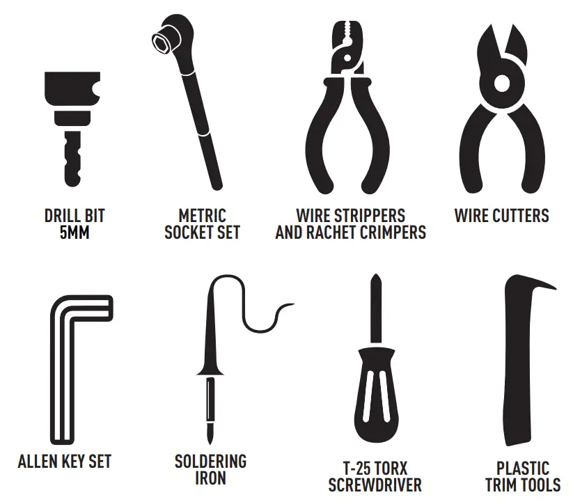 LDZER ISUZU DMAX 2017  Grille Mounting Kit for Linear 6 - TOOLS REQUIRED