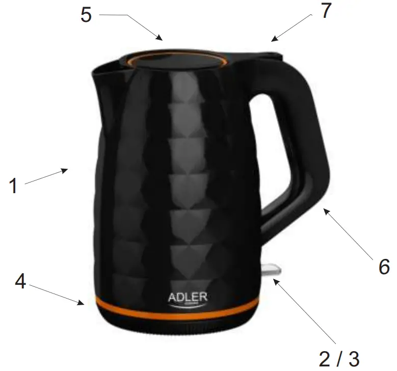 ADLER AD1277 1.7L 2200W Kettle - fig 1