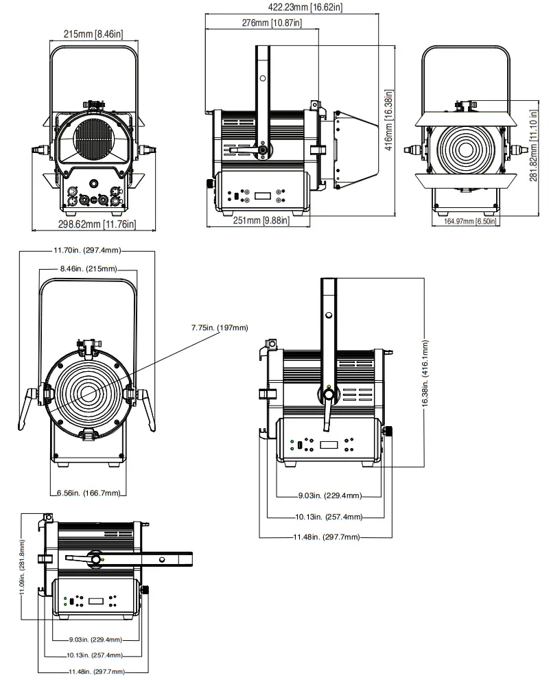 ADJ FR150Z 8-inch 130-watt LED Fresnel Light - Fig12