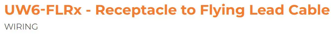 NEXSENS UW6-FLRx Receptacle to Flying Lead Cable User Manual