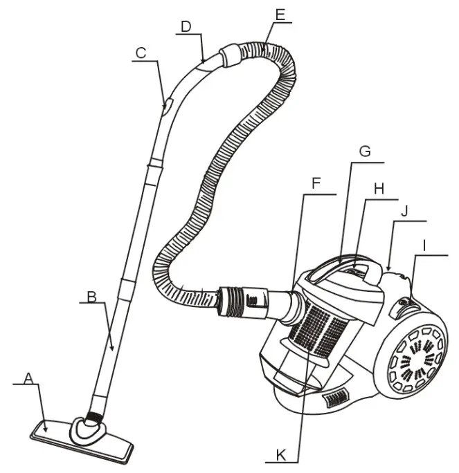 Livoo Bagless Multi Cyclonic Vacuum Cleaner - DESCRIPTION