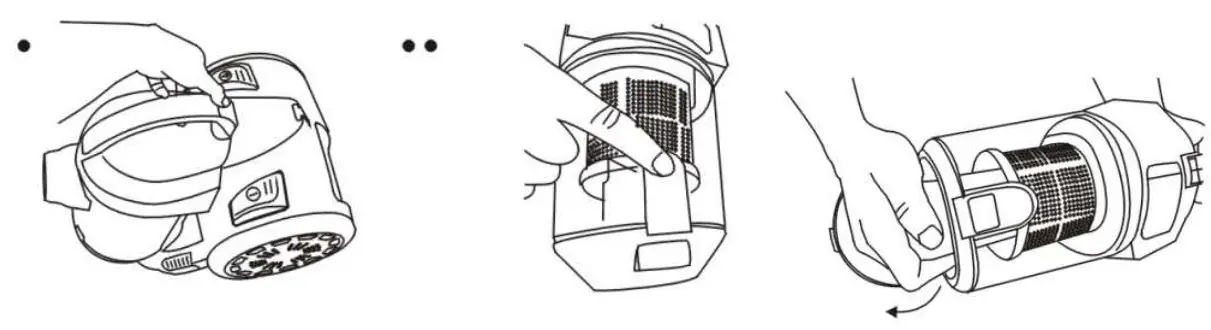 Livoo Bagless Multi Cyclonic Vacuum Cleaner - Replacing the Dus