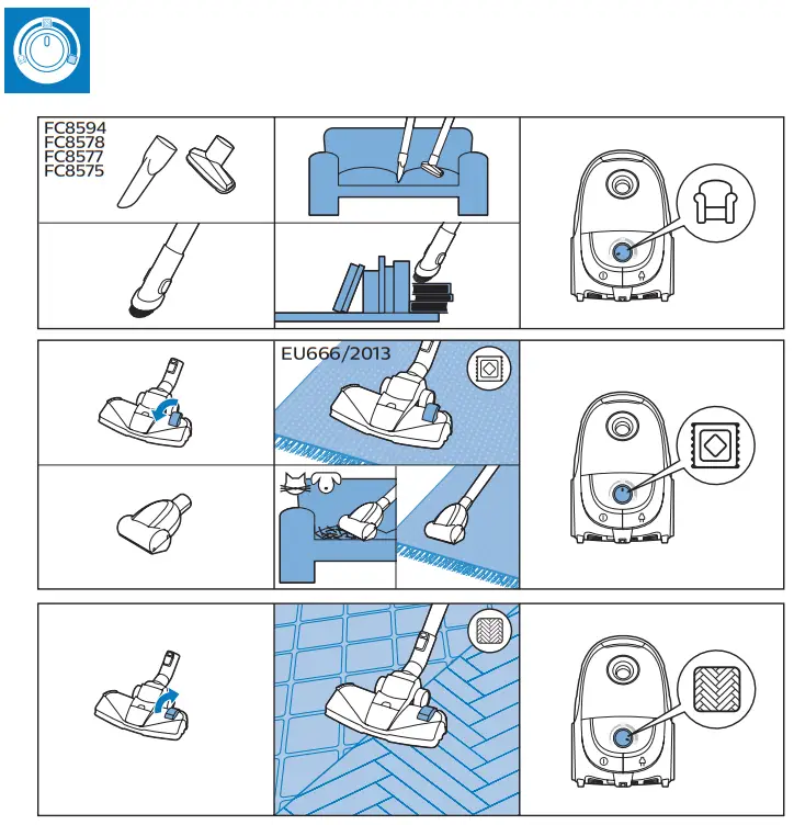 PHILIPS FC8580 Performer Active Bagged Vacuum Cleaner - fig 2