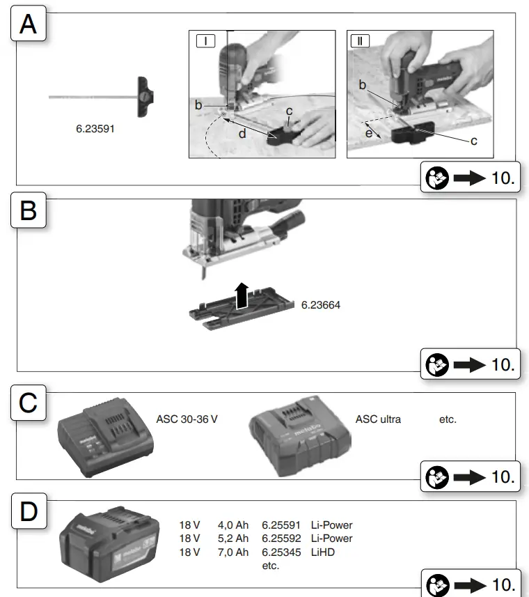 metabo STA 18 LTX 100, STAB 18 LTX 100 Cordless Jigsaw - fig 3