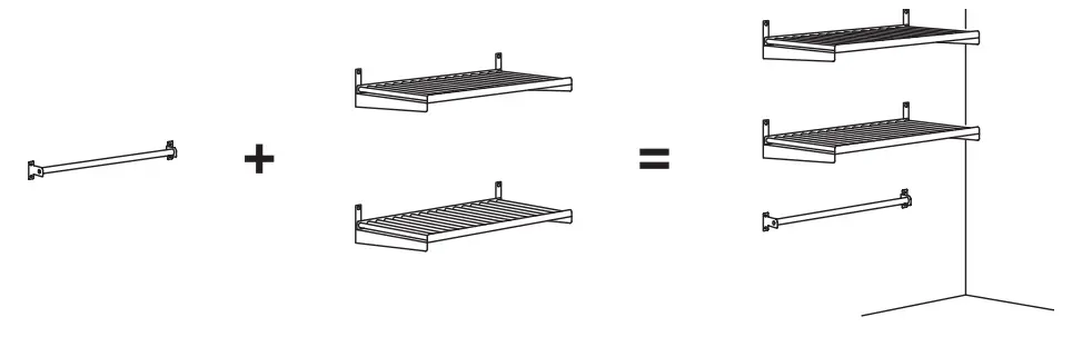 IKEA KUNGSFORS Stainless Steel Shelf - KUNGSFORS without suspension rails