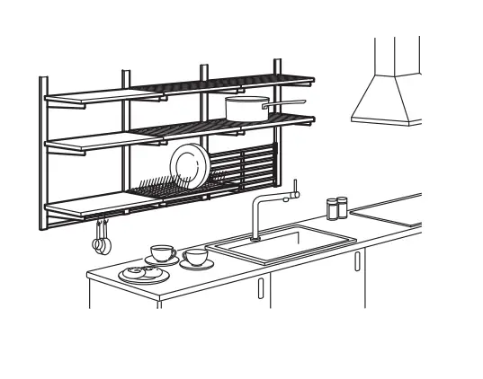 IKEA KUNGSFORS Stainless Steel Shelf - Ready-made combinations 11