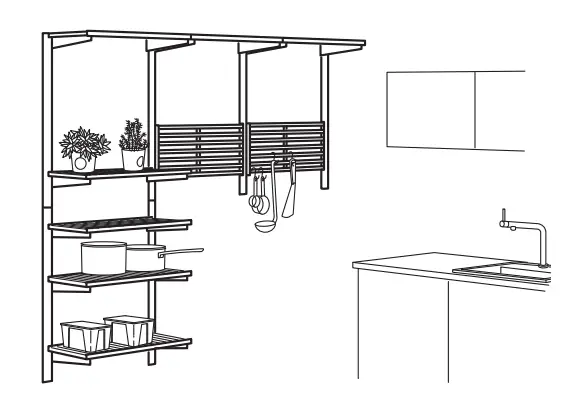 IKEA KUNGSFORS Stainless Steel Shelf - Ready-made combinations 13