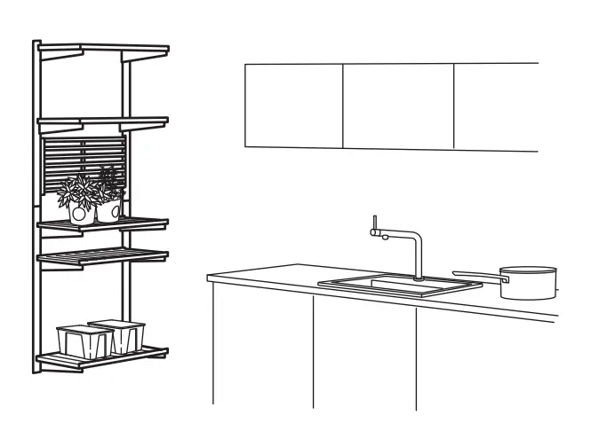 IKEA KUNGSFORS Stainless Steel Shelf - Ready-made combinations 14