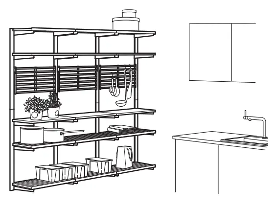 IKEA KUNGSFORS Stainless Steel Shelf - Ready-made combinations 22