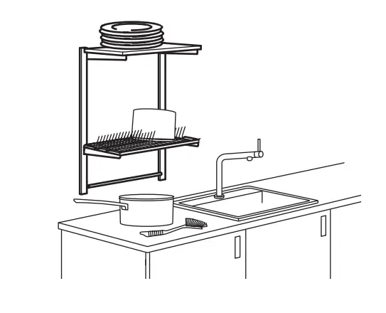 IKEA KUNGSFORS Stainless Steel Shelf - Ready-made combinations