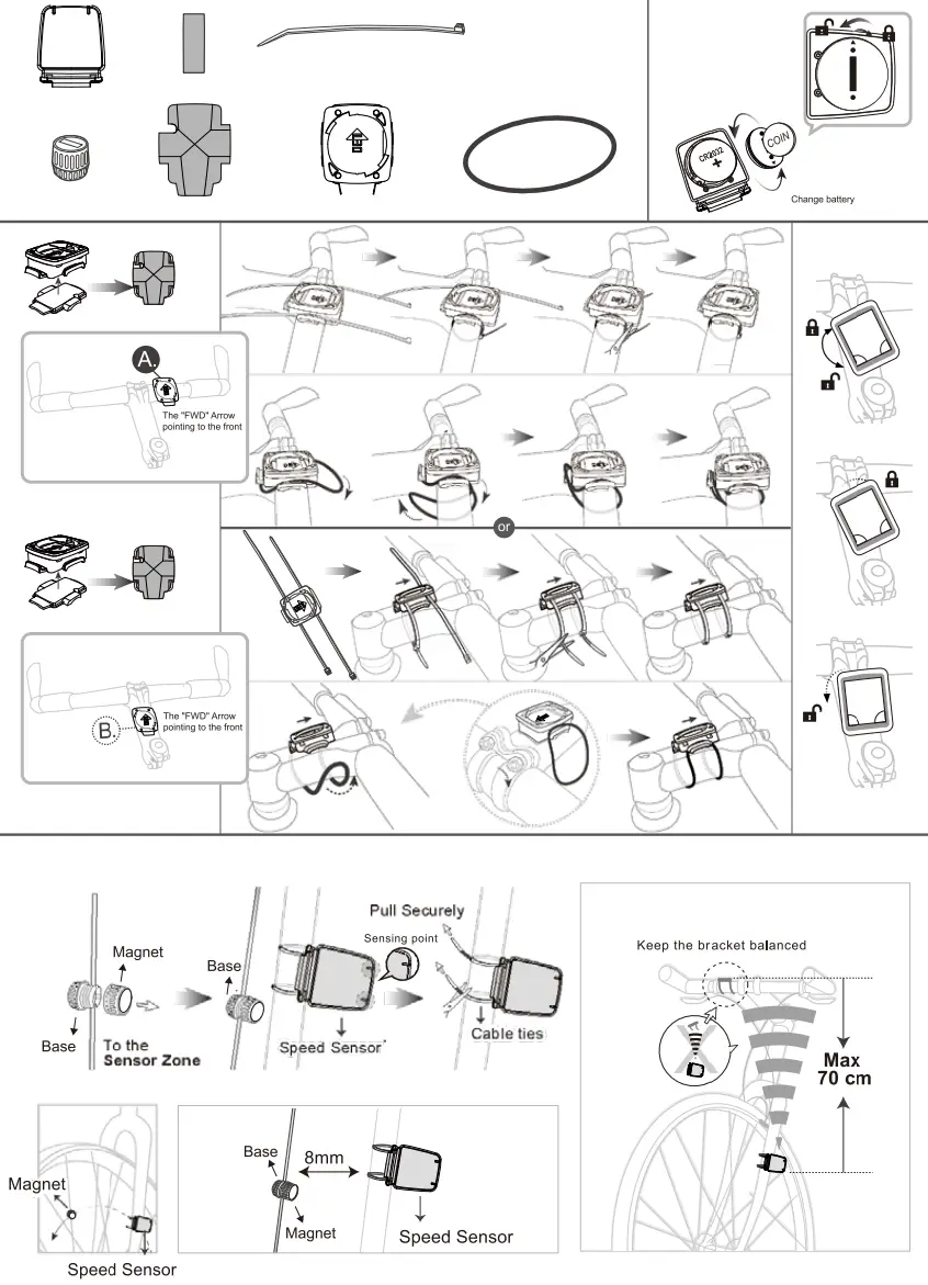 TopAction B8 B10 B12 Series Cycle Computer - fig 14