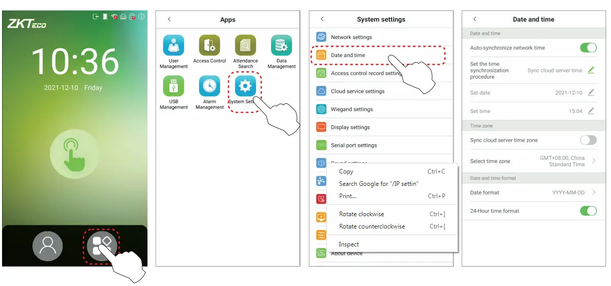 Date and Time Setting