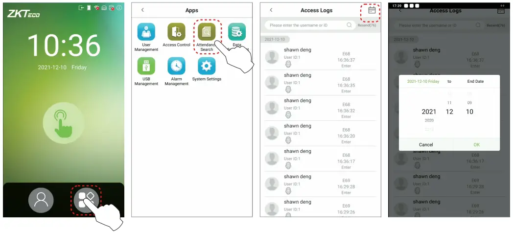 Attendance Record Search