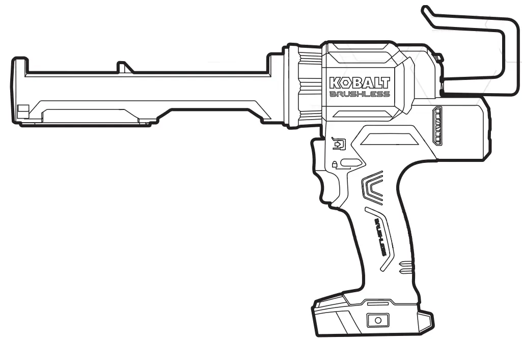 KOBALT KCG 124B 03 Battery Powered Anti-drip Rod Caulk Gun