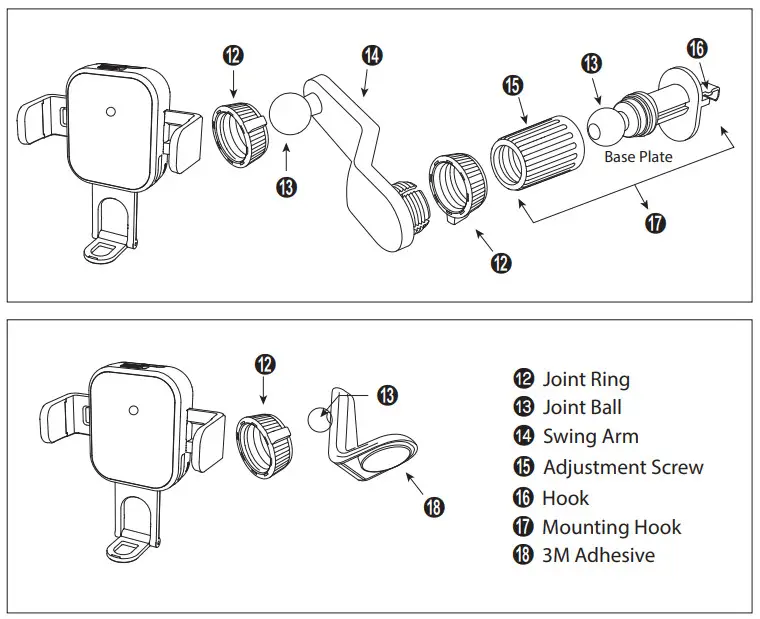 Rits M2500-00 Mini Wireless Charger Holder - Figure 1