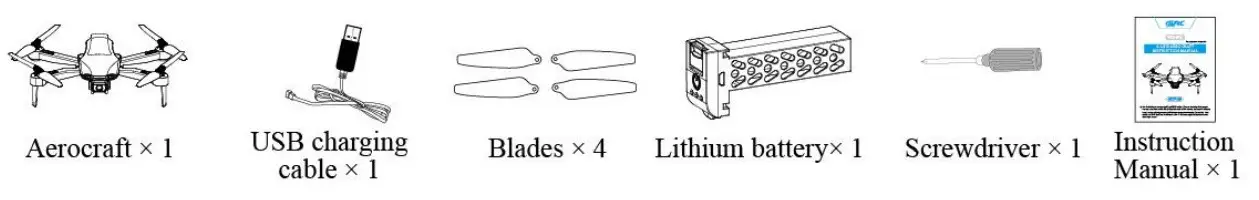 4DRC 4D F3 GPS Drone with FHD Camera - Accessories List