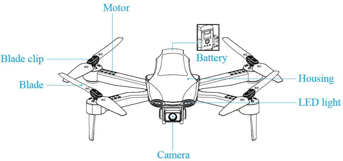 4DRC 4D F3 GPS Drone with FHD Camera - Comonent Name of Aerocraft