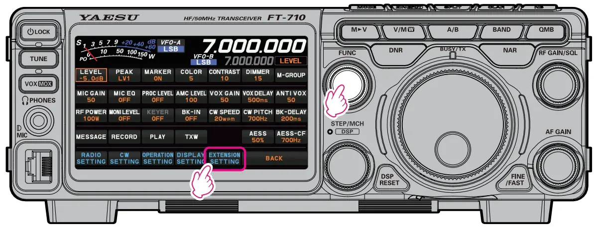 YAESU FT 710 Portable Transceivers