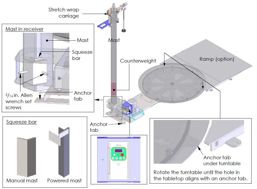 Vestil-SWA-50-50-Inch-Semi-Automatic-Stretch-Wrap-Machine-FIG-11