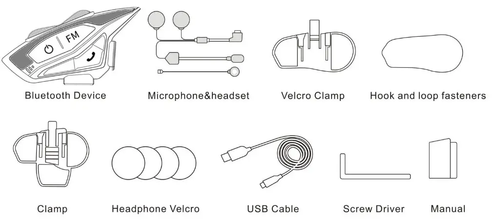 Hysnox Shark 02 Helmet Intercom Headset - box