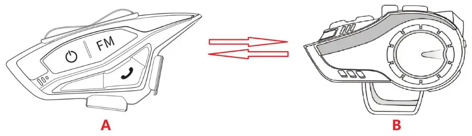 Hysnox Shark 02 Helmet Intercom Headset - how to pair 3