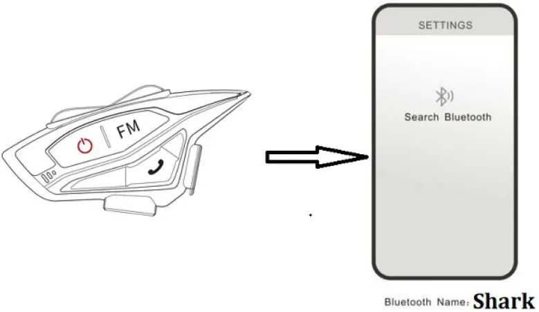 Hysnox Shark 02 Helmet Intercom Headset - how to pair