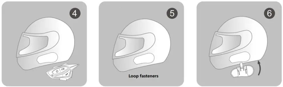 Hysnox Shark 02 Helmet Intercom Headset - installation 3