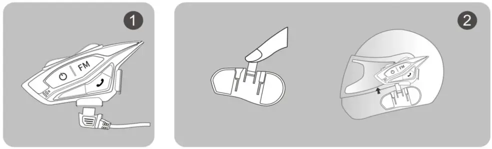 Hysnox Shark 02 Helmet Intercom Headset - installation 5