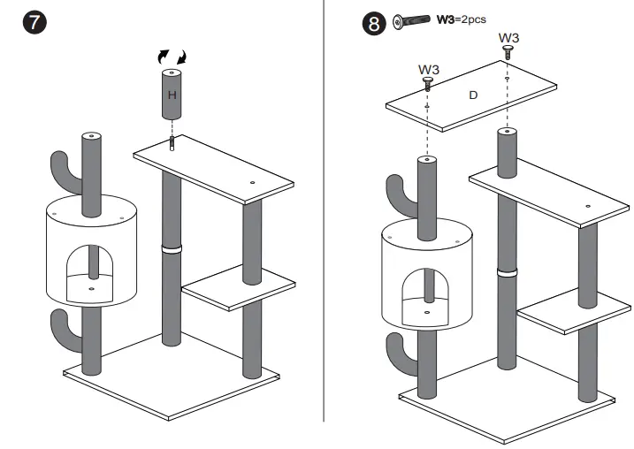 Catinsider-Green-Wooden-Desert-Cactus-Cat-Tree-FIG-7