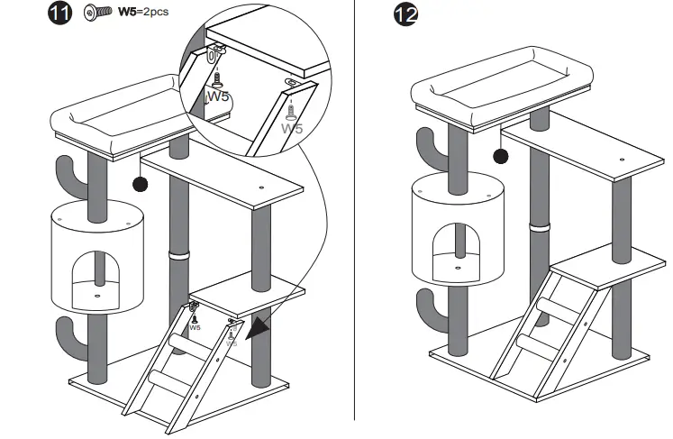 Catinsider-Green-Wooden-Desert-Cactus-Cat-Tree-FIG-9