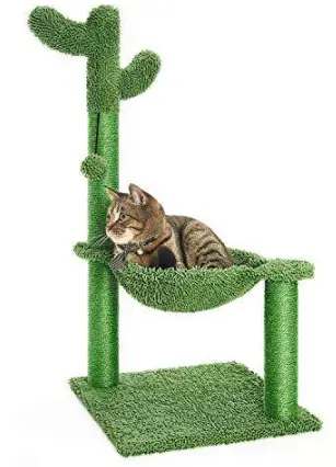 Catinsider-Green-Wooden-Desert-Cactus-Cat-Tree-PRODUCT