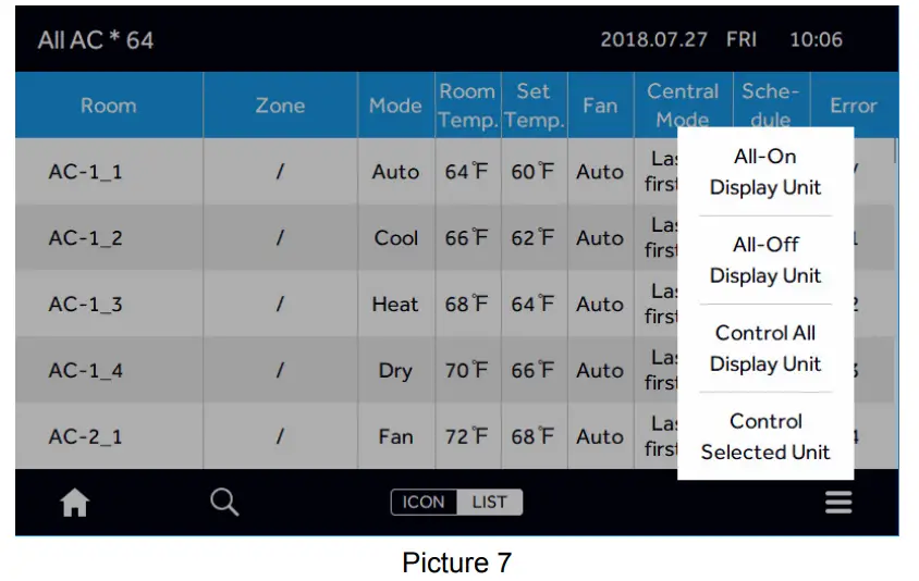 Airwell RWV09 Central Controller - Figure 10