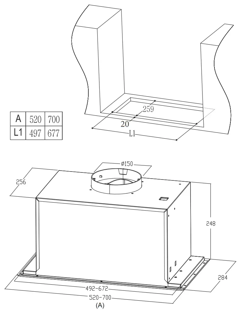 kleenmaid RHUC61 Undermount Rangehood Stainless Steel - fig
