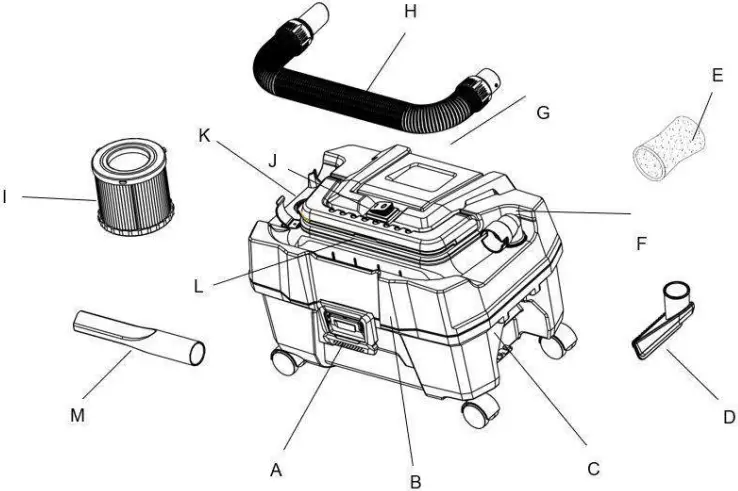 Graphite 58GE105 Taller Vacuum Cleaner A1