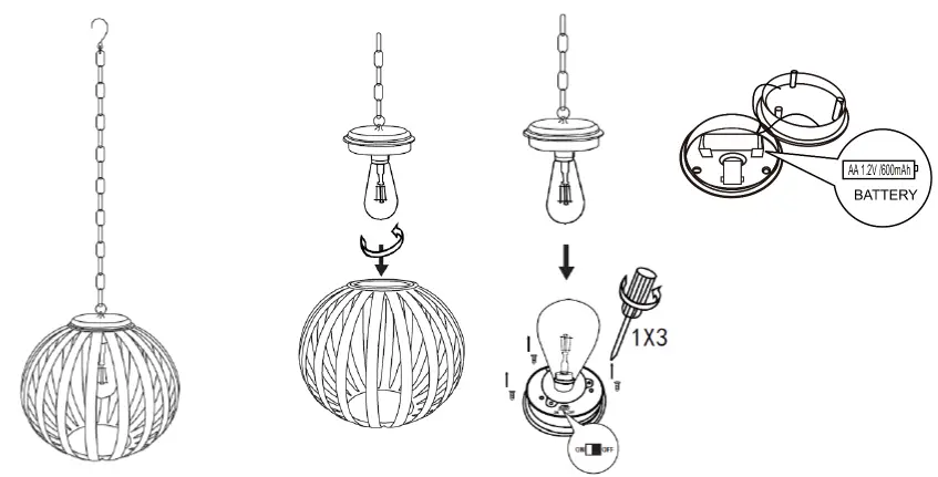 LANDI-16897-01-Hanging-Lamp-Solar-24-5-30-cm-FIG-1