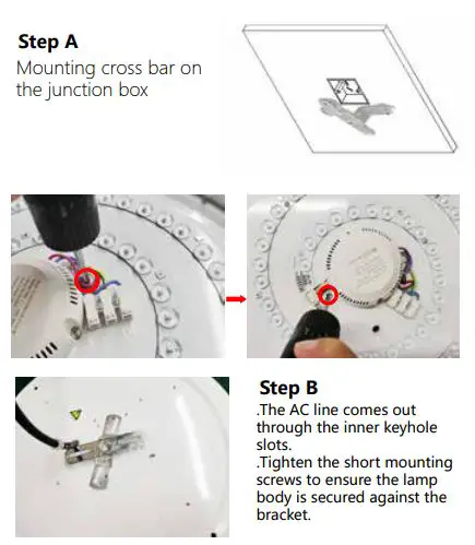 Smart Ceiling Light - Bracket Installation for US