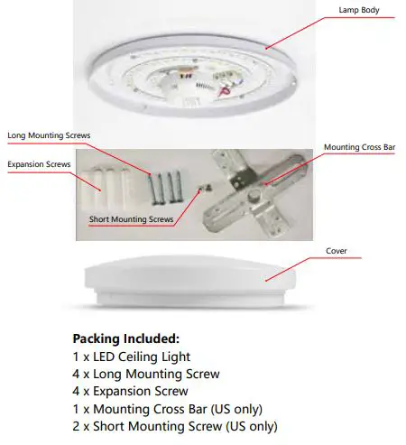 Smart Ceiling Light - Packing List