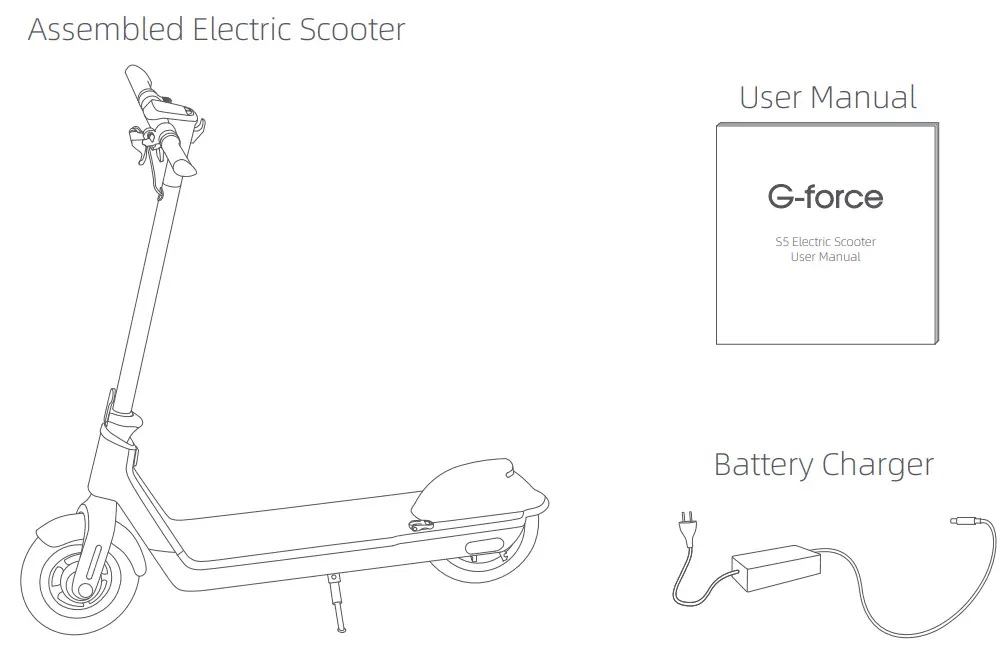 G force GF S5 G US S5 Electric Scooter-Package