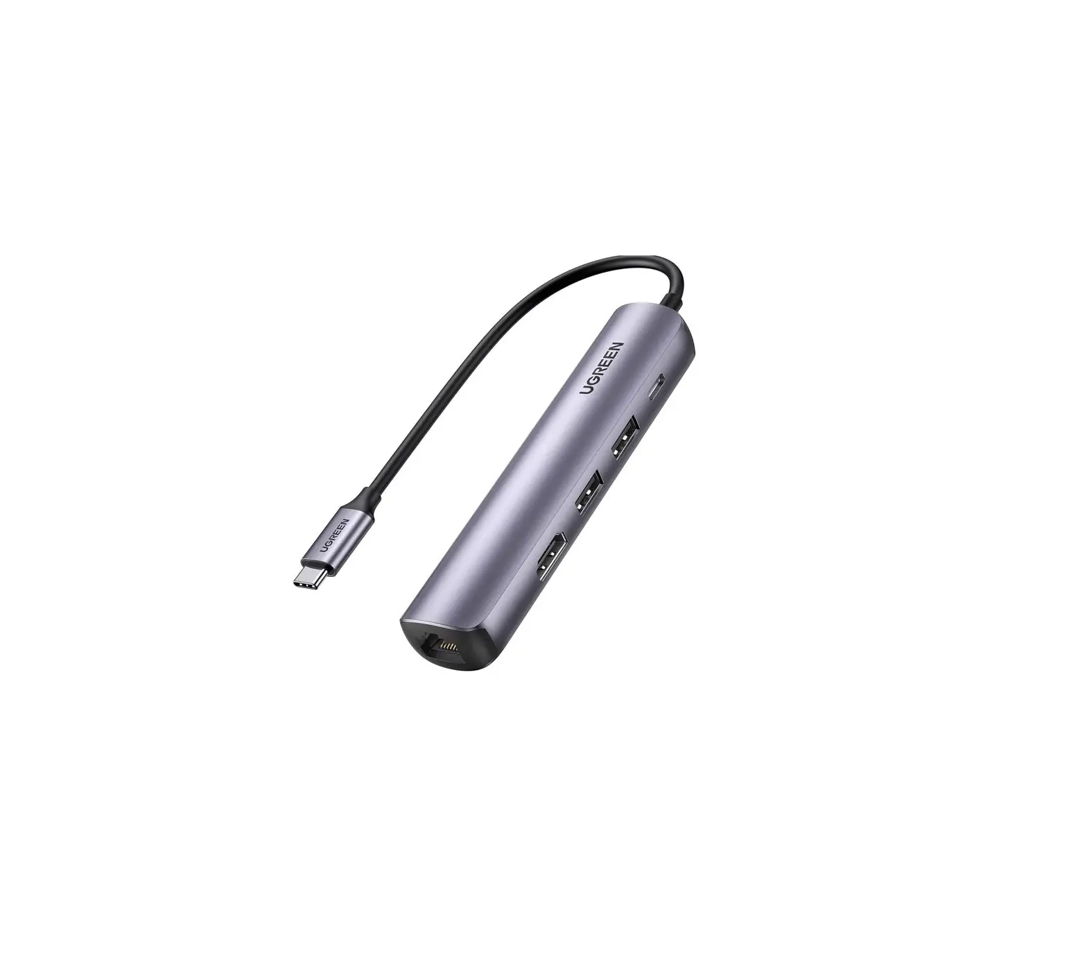 Ugreen 10919 5 In 1 Multi Port Adapter With Gigabit Ethernet Port 4k Hdmi Usb C Pd Charging User Manual