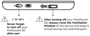 FIG 12 Turning off the MultiScent 20