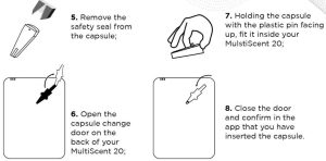 FIG 8 Inserting the fragrances in your MultiScent
