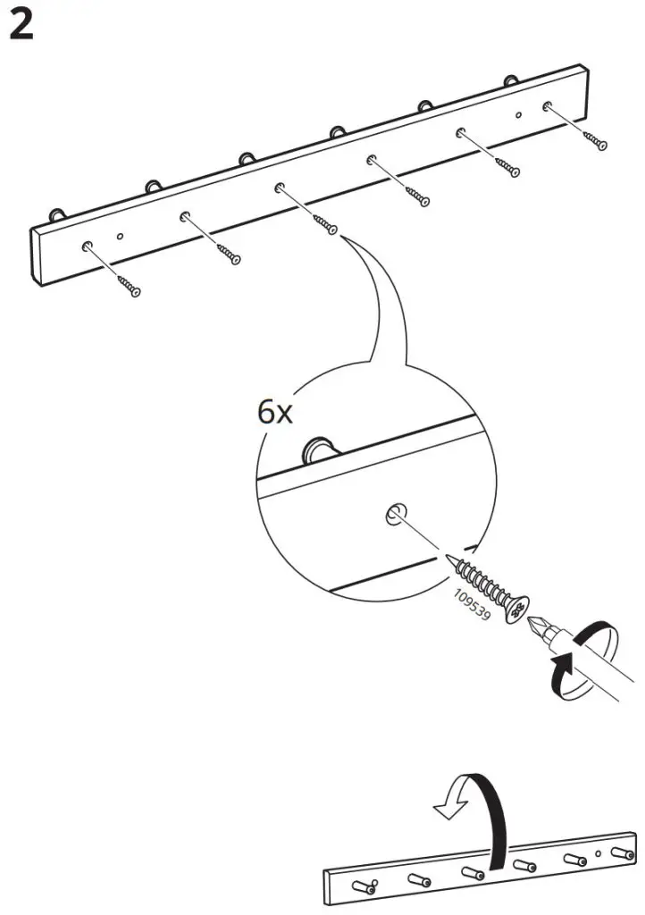 IKEA 105.000.59 HOVOLM Rack with 6 Knobs - 2
