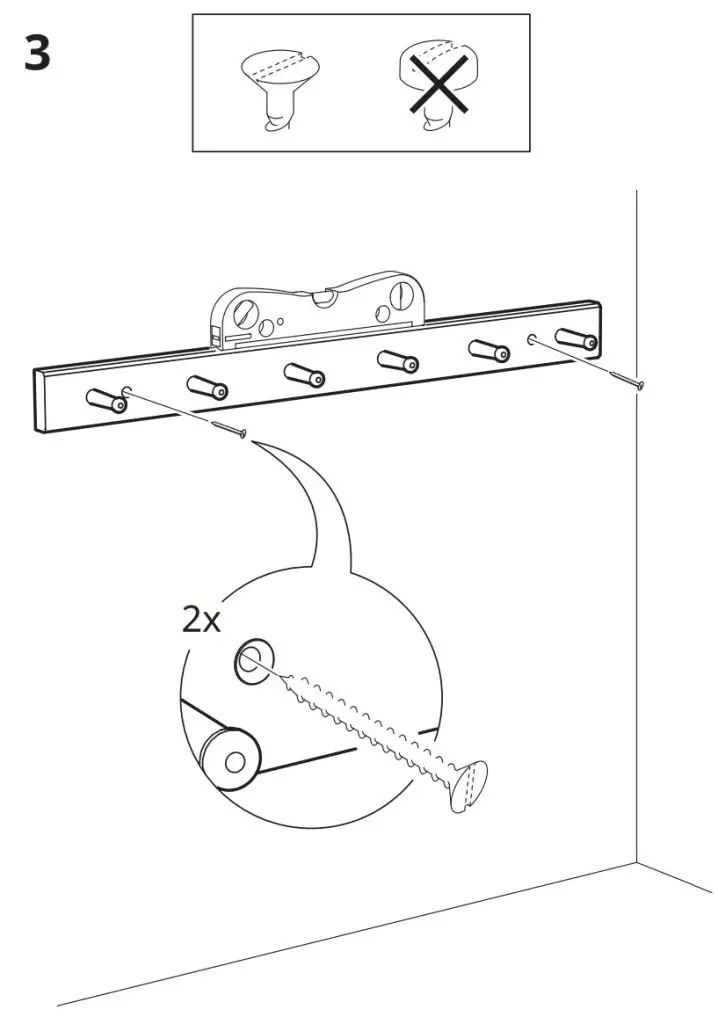 IKEA 105.000.59 HOVOLM Rack with 6 Knobs - 3